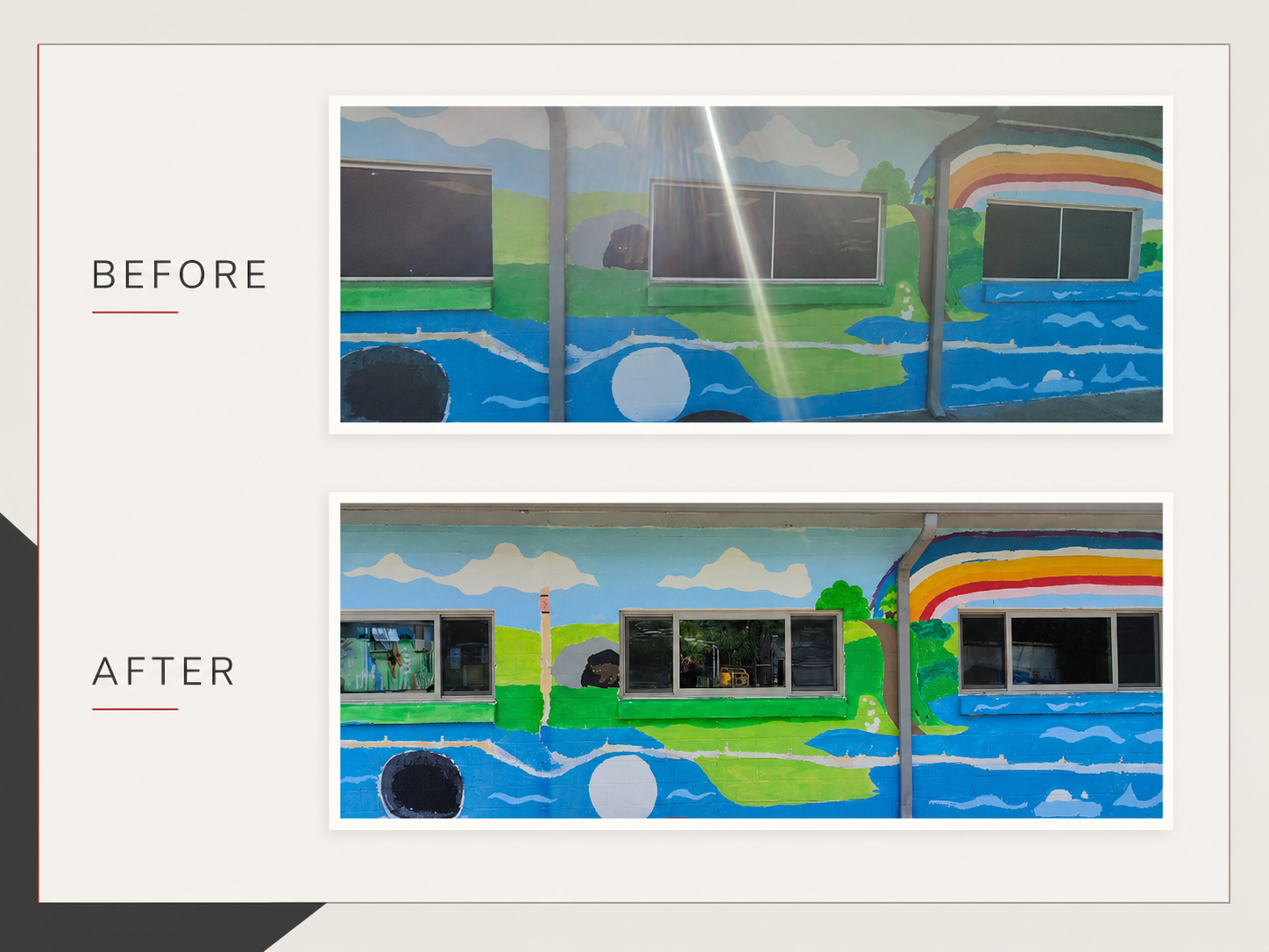 Commercial window replacement before and after